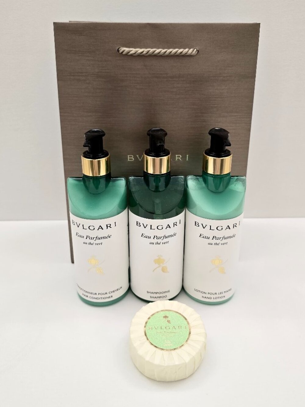 BVLGARI Shampoo, Conditioner, Hand Lotion Green Tea au thé Vert 300mL NEW